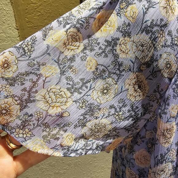 Lauren Conrad Top L Boho Cottagecore Peasant Garden Romantic Soft Surrounding - Picture 8 of 13